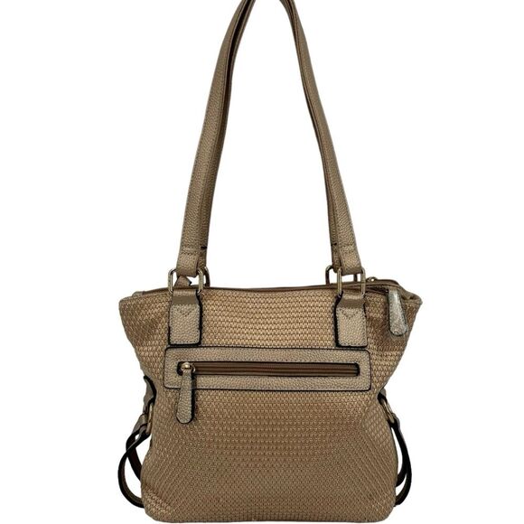 Stone Mountain Metallic Gold Straw Shoulder Bag NWOT - Picture 4 of 12